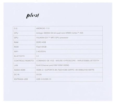 ARM Cortex A55 OTT 안드로이드 TV 박스 미디어 플레이어 박스 암로직 S905x4 쿼드 코어