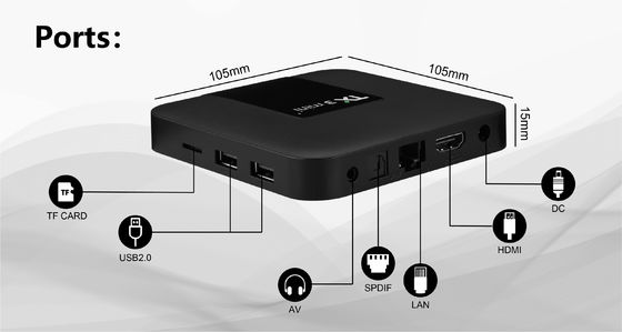 TX3 소형 똑똑한 OTT 안드로이드 텔레비젼 상자 HD 4K 와이파이 암로직 1G 8G H.265 2.4G 5G
