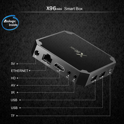X96 미니 암로직 S905W 쿼드 코어 OTT 안드로이드 TV 박스 2GB 16GB 2.4GHz 와이파이 안드로이드 9.0