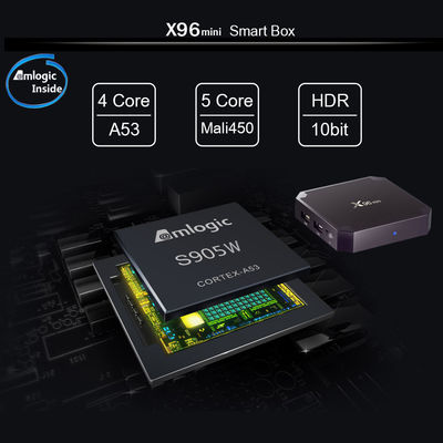 X96 미니 암로직 S905W 쿼드 코어 OTT 안드로이드 TV 박스 2GB 16GB 2.4GHz 와이파이 안드로이드 9.0