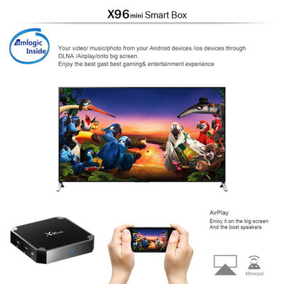 이중 와이파이 Neflix 똑똑한 안드로이드 X96mini 텔레비젼 상자 가득 차있는 HD 1080p 4K 8K 2GB 8gb 16GB 4GB 32GB