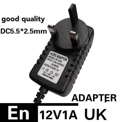 12V EU 플러그 규제 AC DC 어댑터 100V-240V 변환기 1A 1000mA 전원 공급 장치