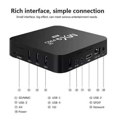 4k 올위너 H3 TV 박스  OTT sTB Android7.1 MXQ 프로 쿼드 코어