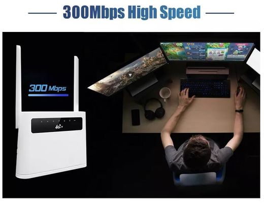 Sim 카드 광섬유 전산 통신기 대패 4g LTE 와이파이 300Mbps 무선 와이파이 ODM