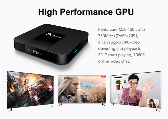 안드로이드 스마트 암로직 S905x3 안드로이드 TV 박스 미니 2G 16G 4K H.265 2.4G 스 트리머 수신기