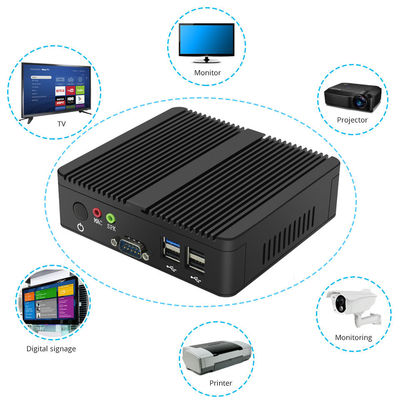 팬리스 Linux Pfsense 산업용 미니 워크스테이션 컴퓨터 PC N2930 300Mbps VGA RS232