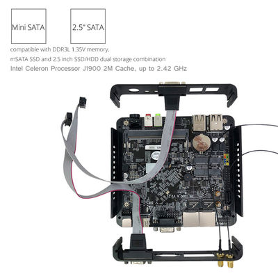 팬리스 Linux Pfsense 산업용 미니 워크스테이션 컴퓨터 PC N2930 300Mbps VGA RS232